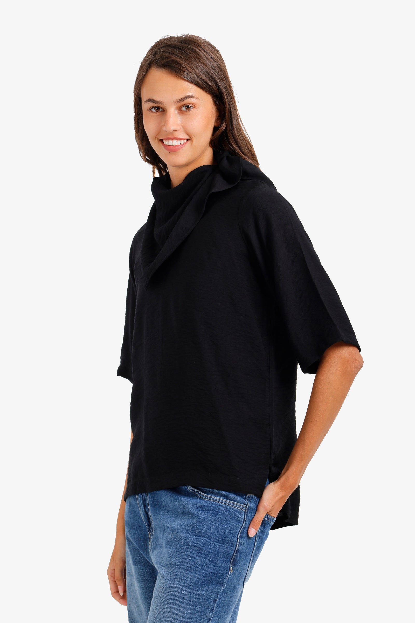Scarf-Neck Blouse