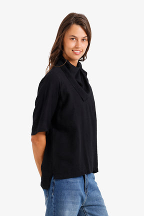 Scarf-Neck Blouse