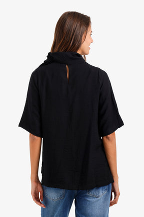 Scarf-Neck Blouse