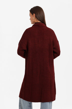 Ribbed Shawl Collar Cardigan