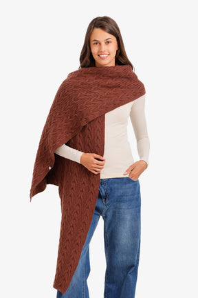 Vertical Cable-Knit Scarf