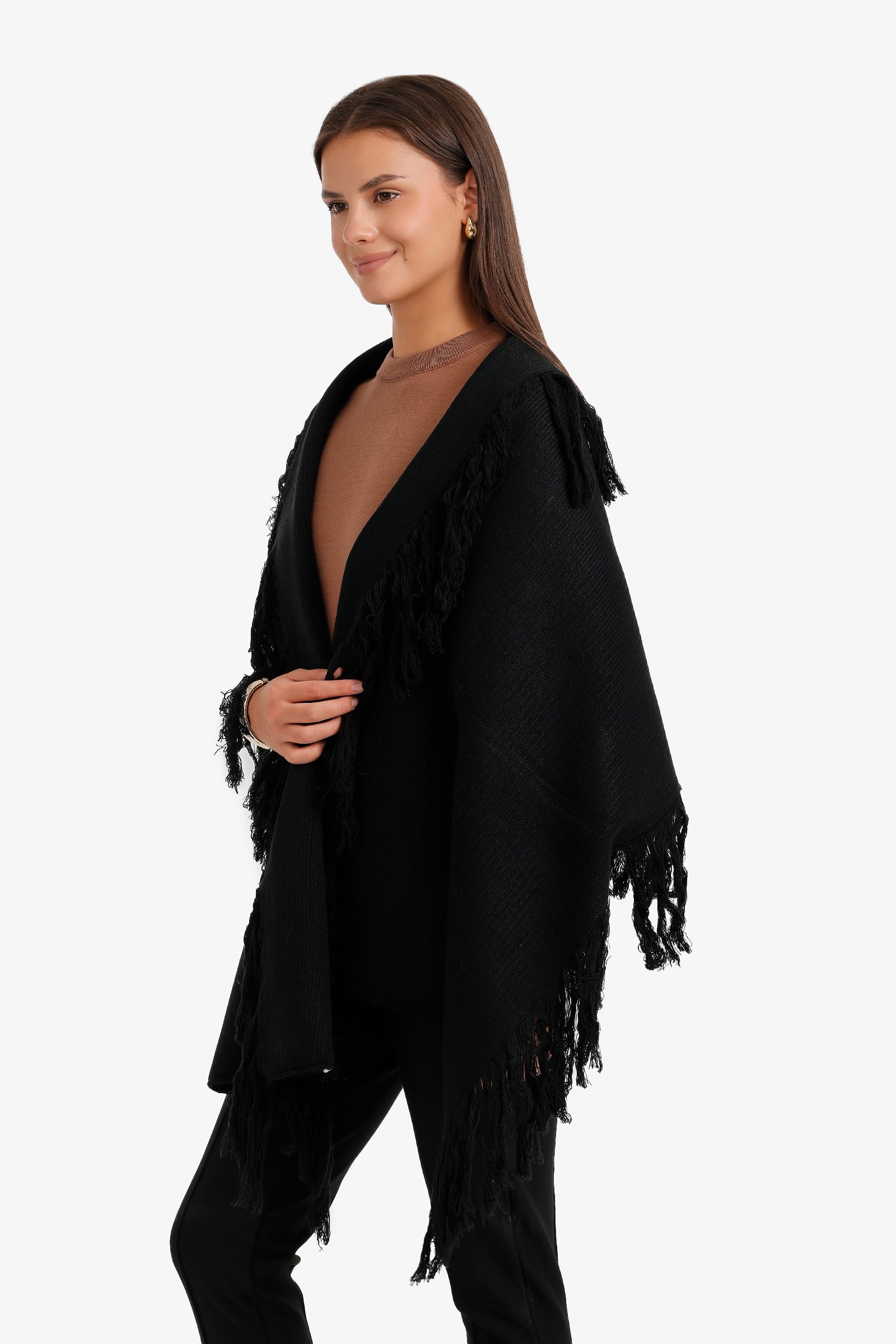 Fringed Knit Scarf