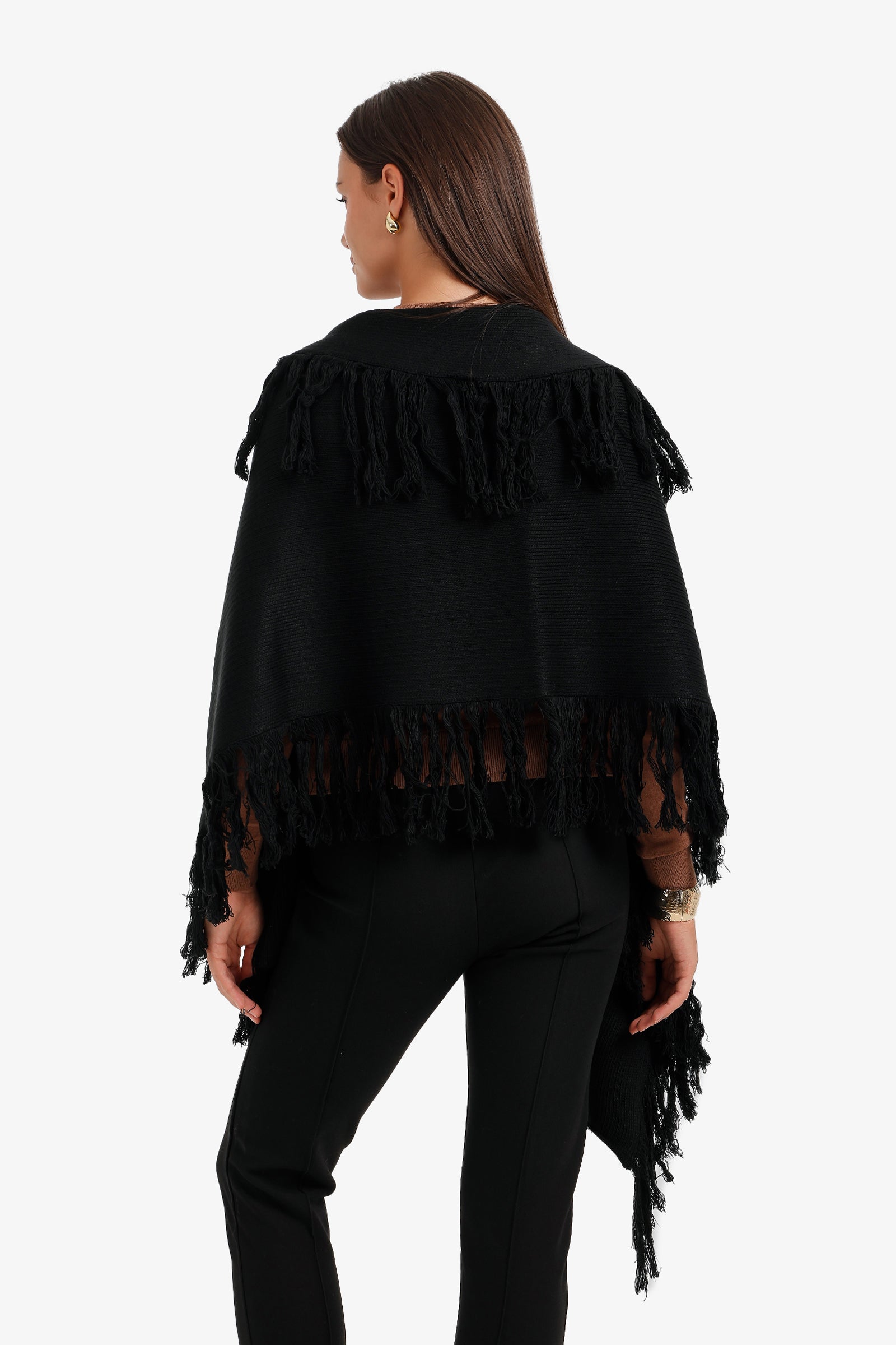 Fringed Knit Scarf
