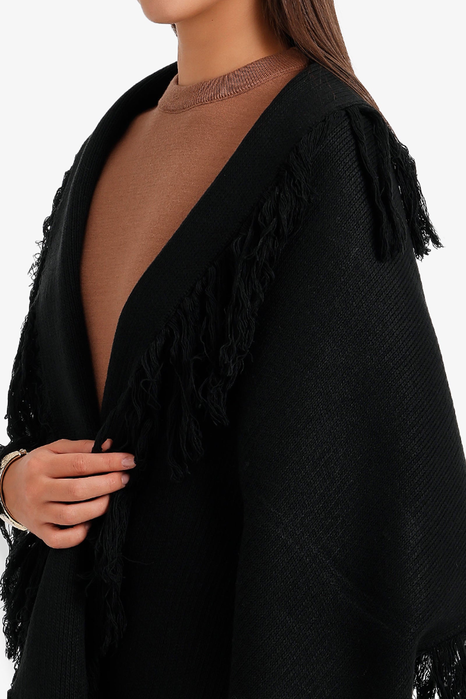 Fringed Knit Scarf