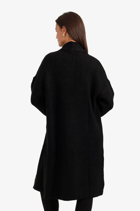 Ribbed Shawl Collar Cardigan