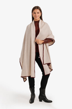 Contrast Trim Knit Scarf