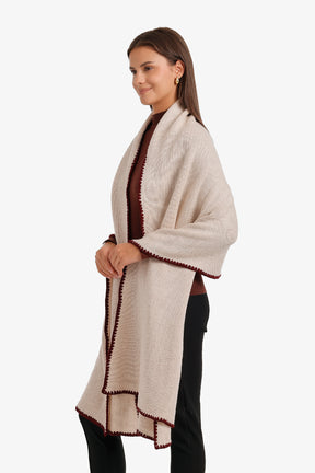 Contrast Trim Knit Scarf