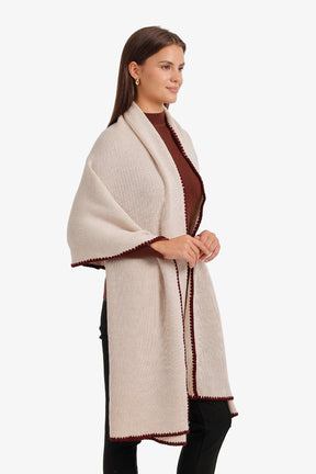 Contrast Trim Knit Scarf