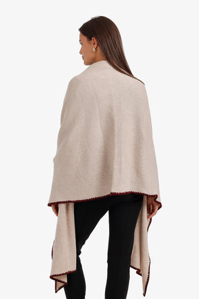Contrast Trim Knit Scarf