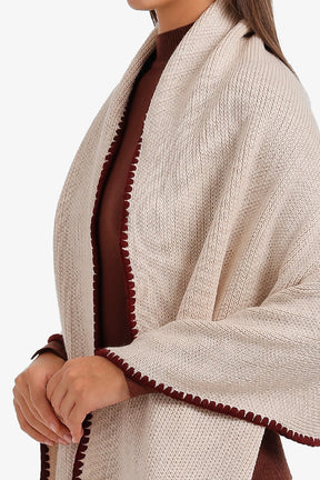 Contrast Trim Knit Scarf