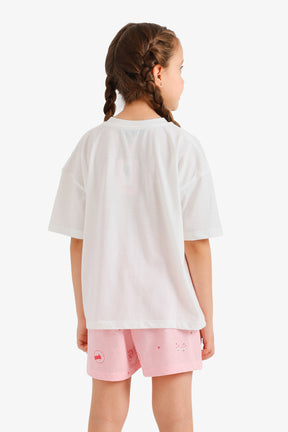 Girly Dropped Shoulder Pyjama