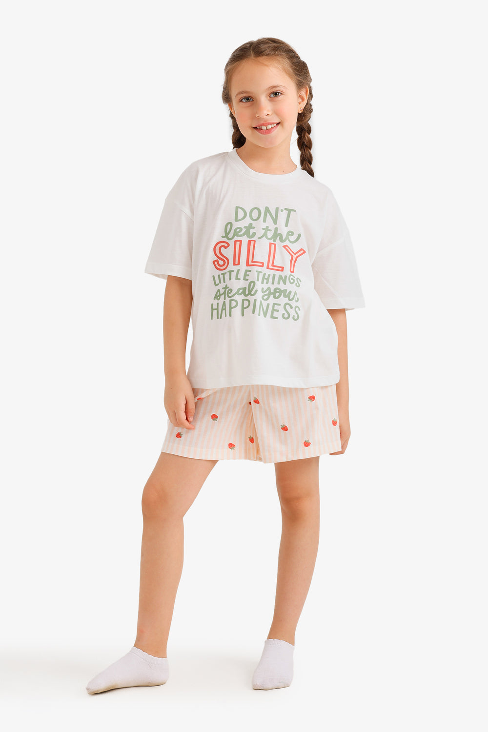 Girly Strawberry Print Pyjama
