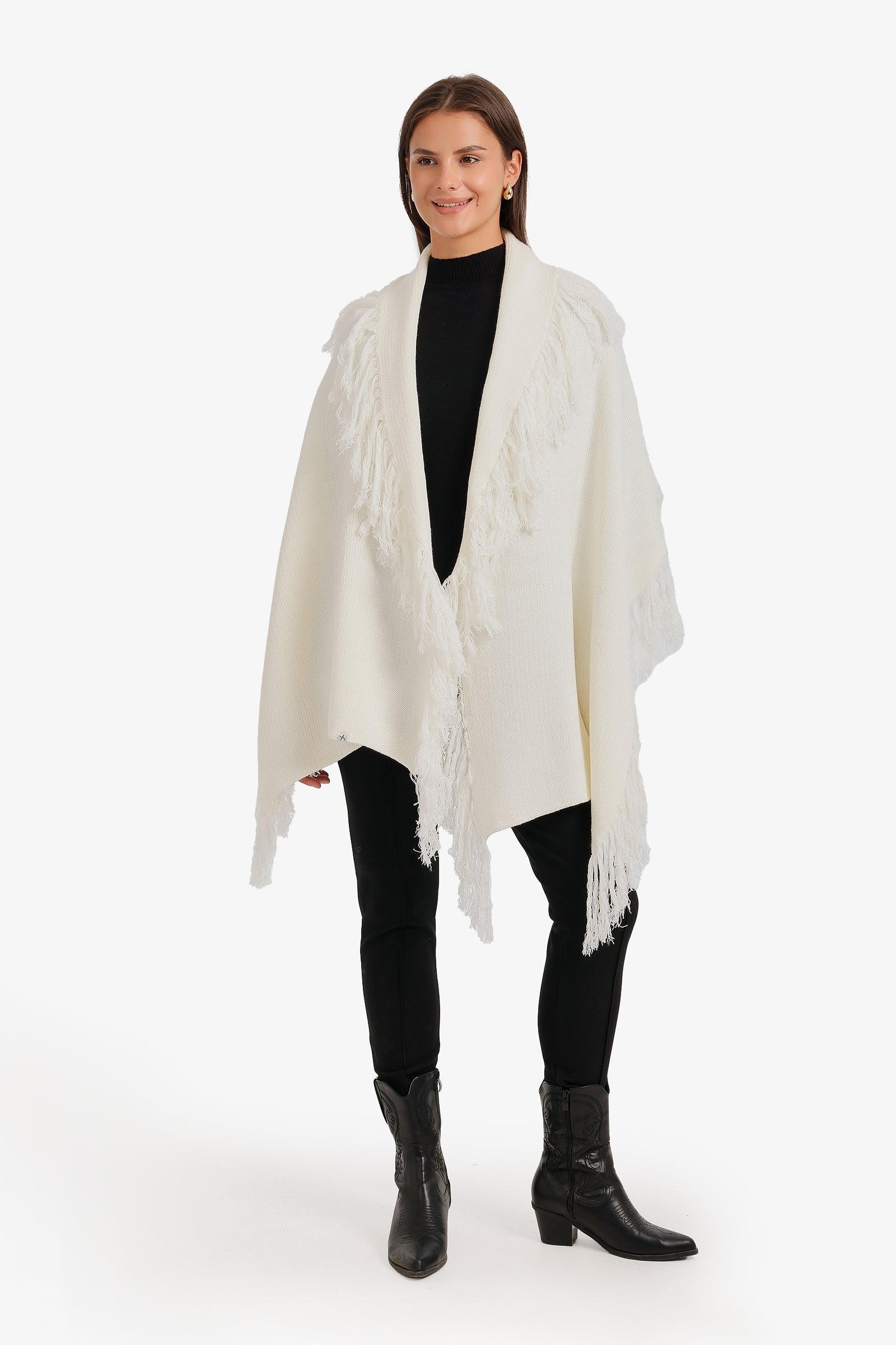 Fringed Knit Scarf