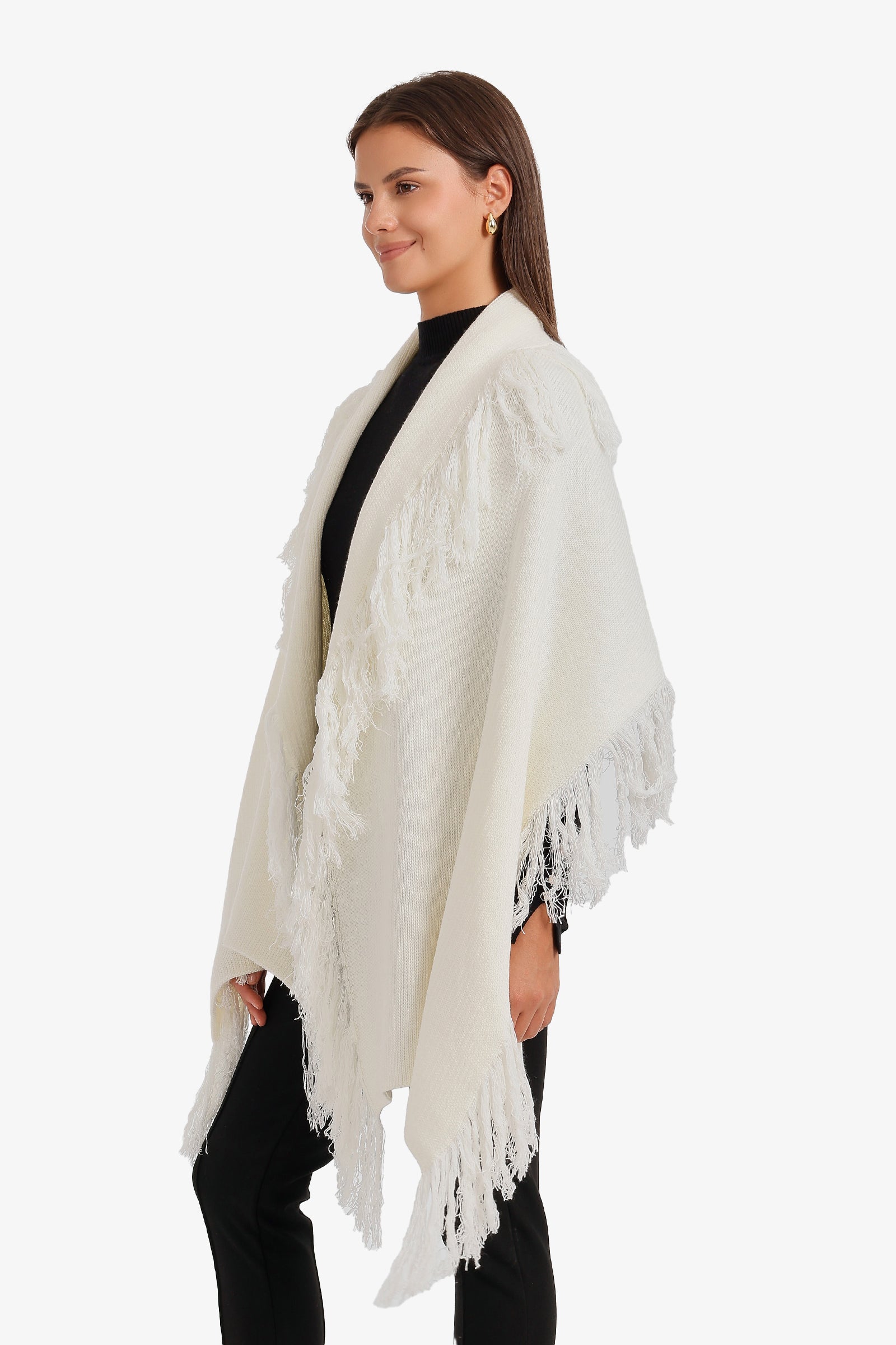 Fringed Knit Scarf