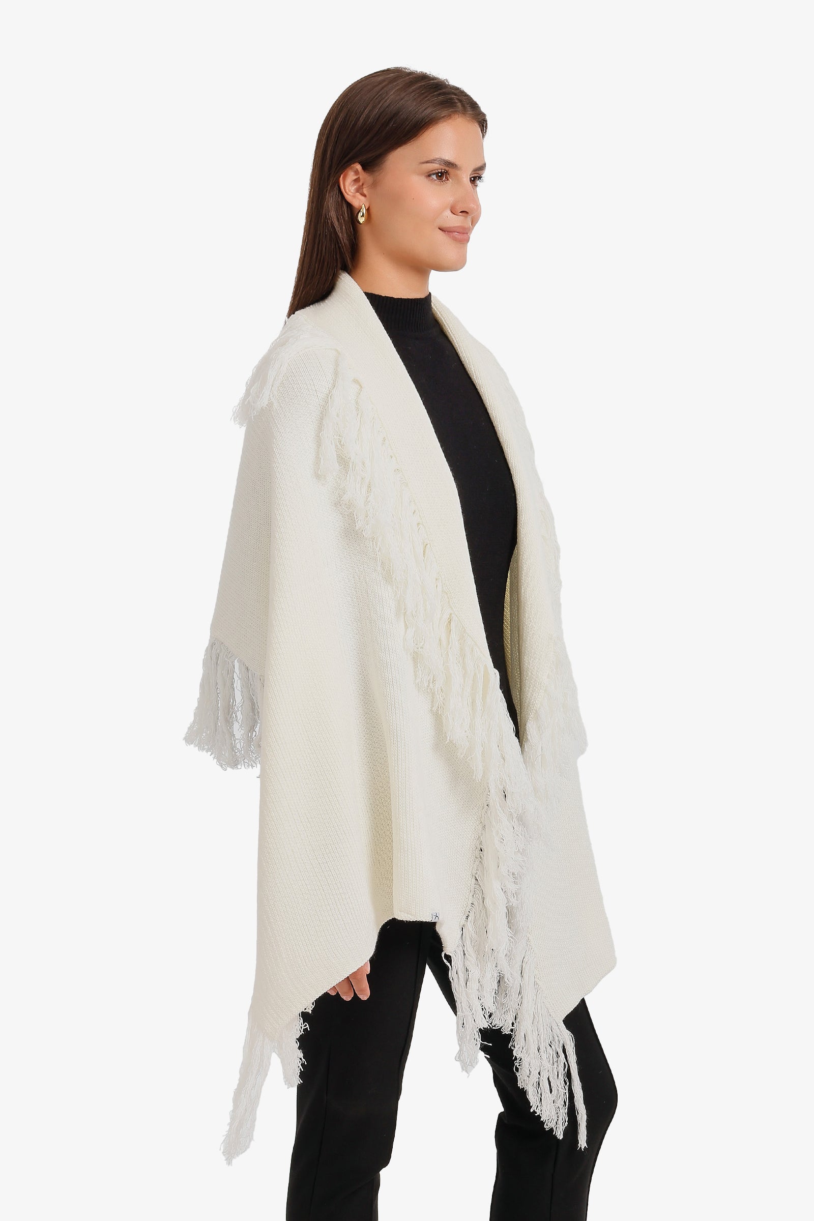Fringed Knit Scarf