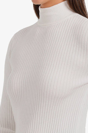 Ribbed Slim Flit Pullover