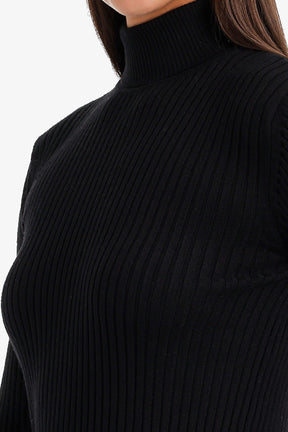 Ribbed Slim Flit Pullover