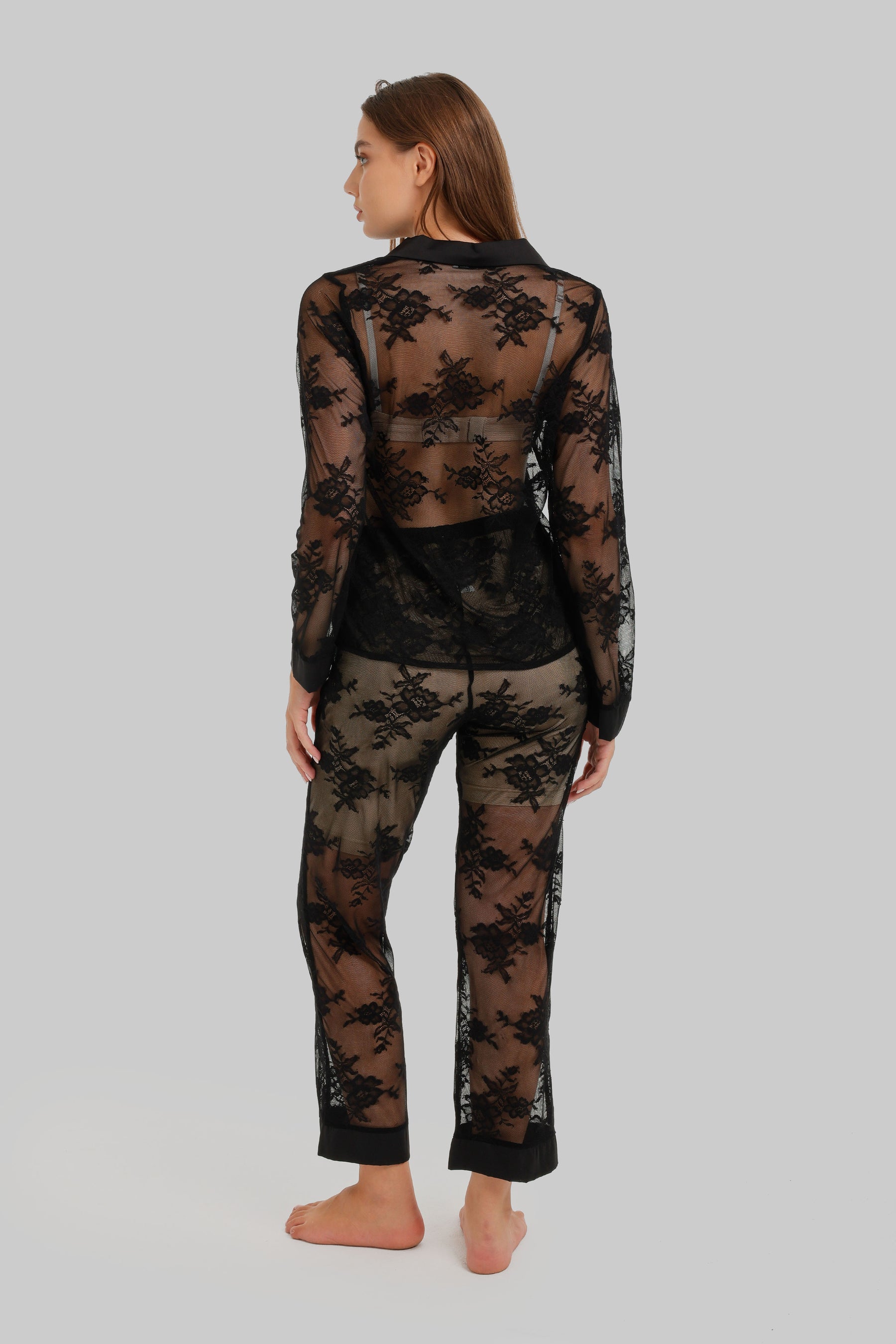 Sheer Button-Down Pyjama