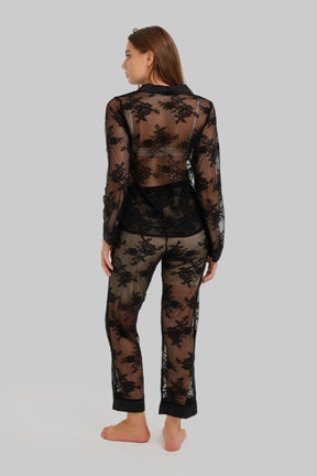 Sheer Button-Down Pyjama
