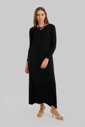 Round Neck Maxi Dress