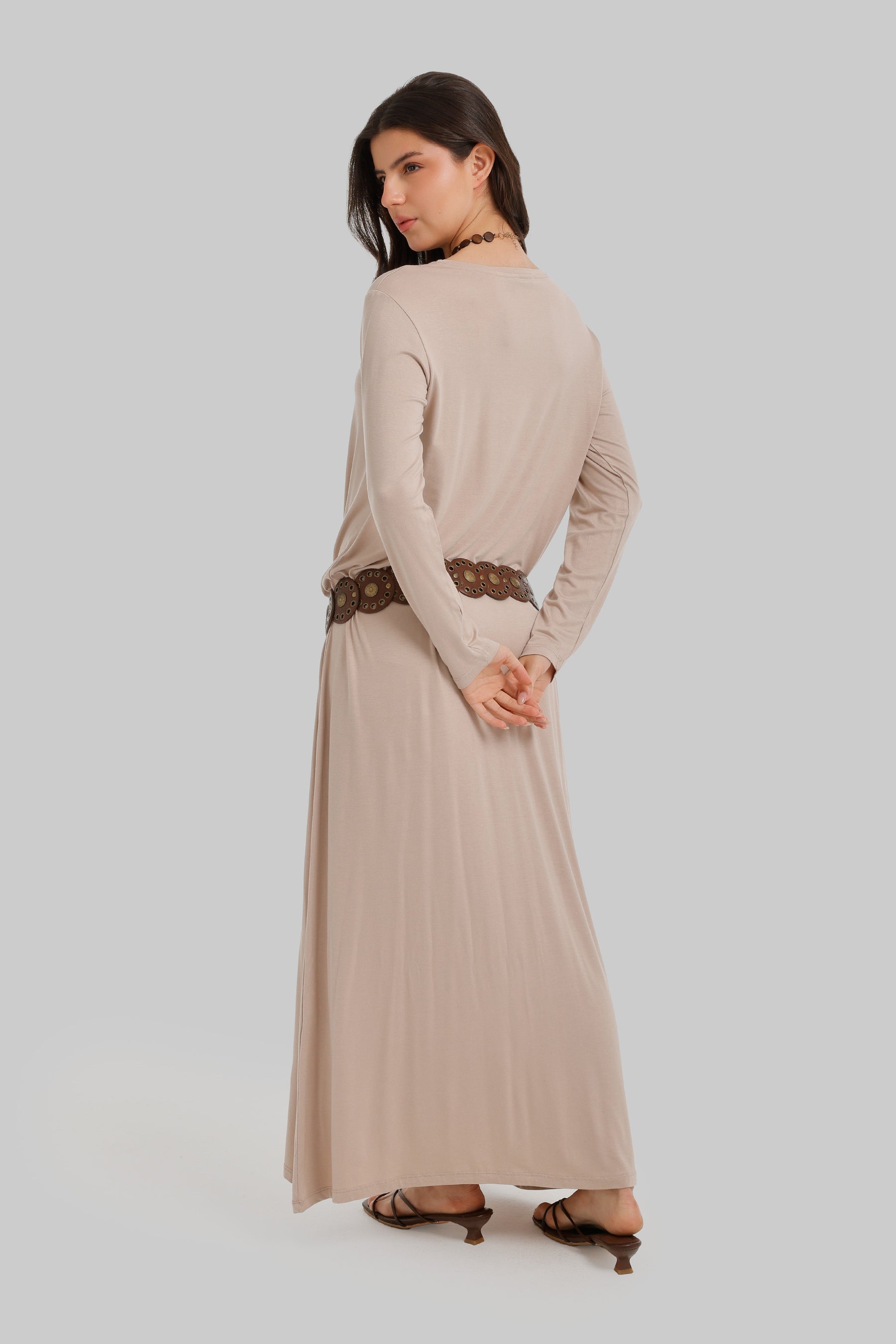 Round Neck Maxi Dress