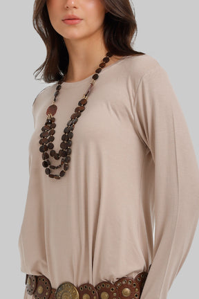Round Neck Maxi Dress