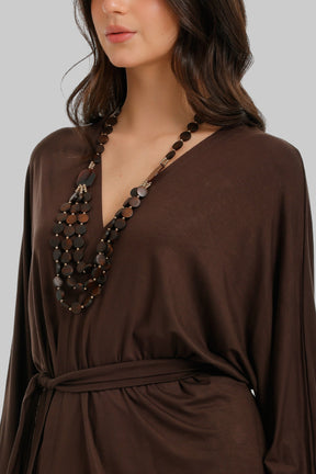 Draped Tie-Waist Cardigan