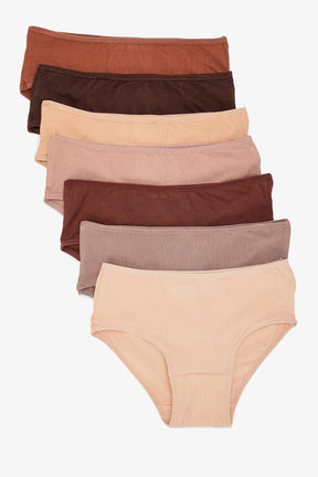 Pack of 7 Colored Brief Panties
