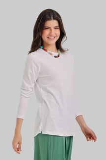 Crew Neck Longline T-Shirt