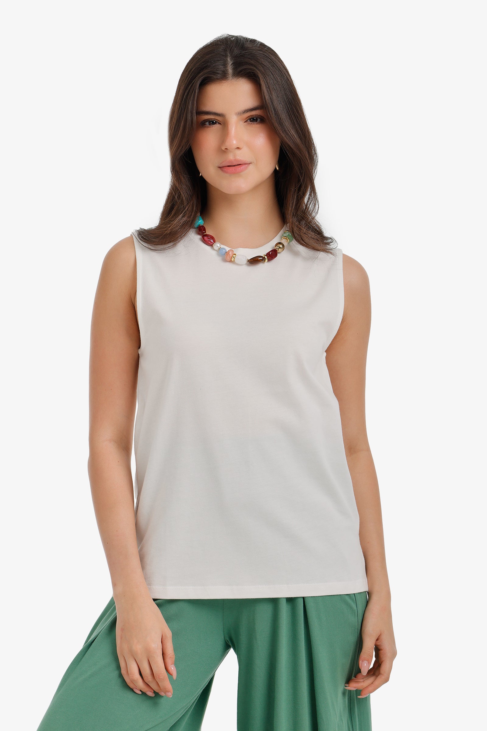 Sleeveless Longline T-Shirt