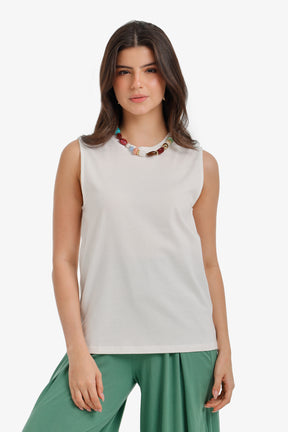 Sleeveless Longline T-Shirt