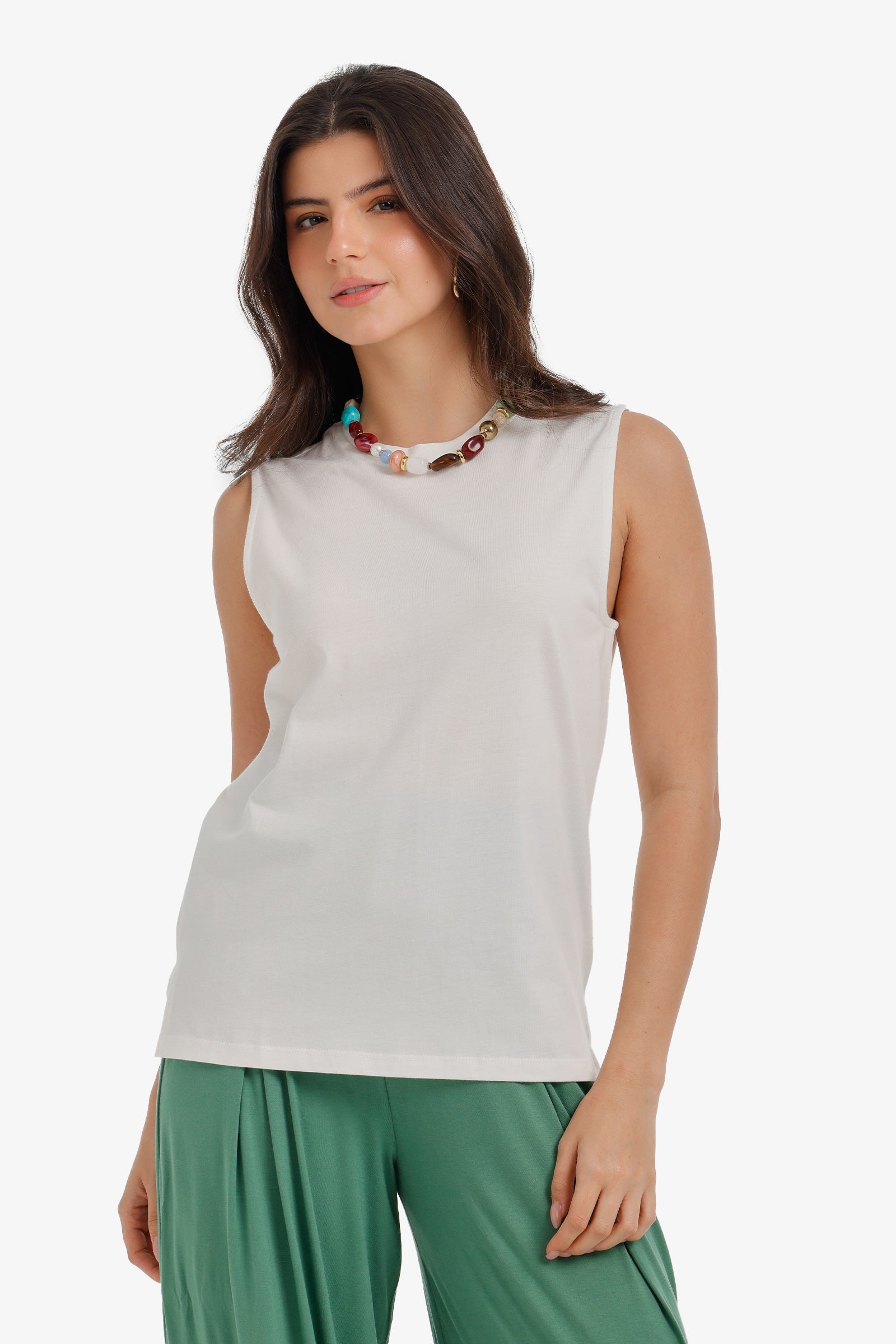Sleeveless Longline T-Shirt