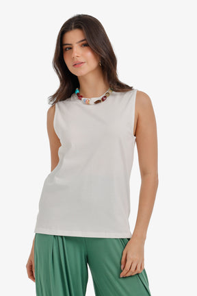 Sleeveless Longline T-Shirt