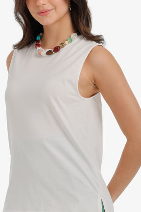 Sleeveless Longline T-Shirt