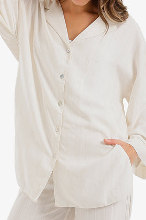 Textured Oversized Pyjama Set