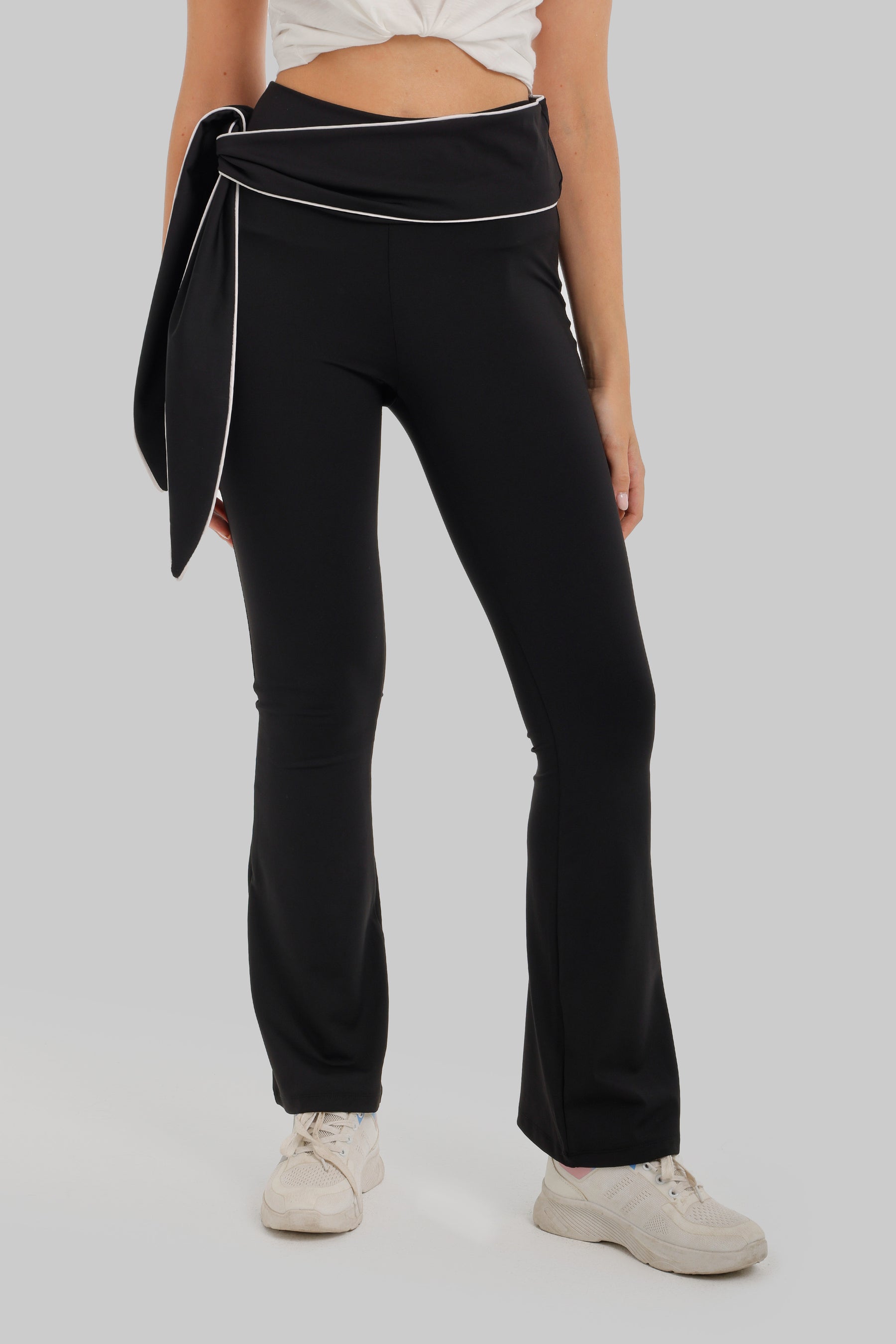 Side-Tie Flared Pants