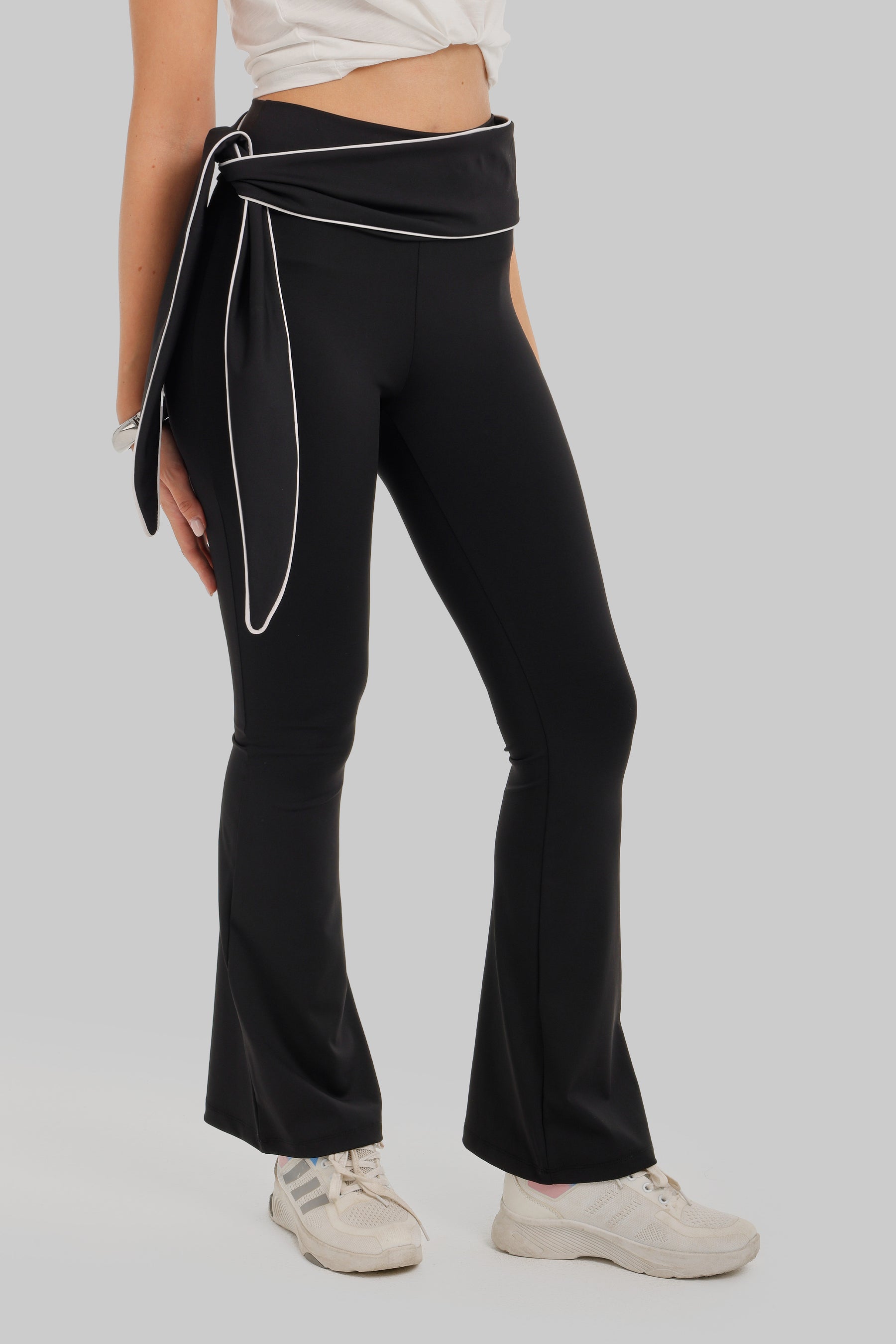 Side-Tie Flared Pants