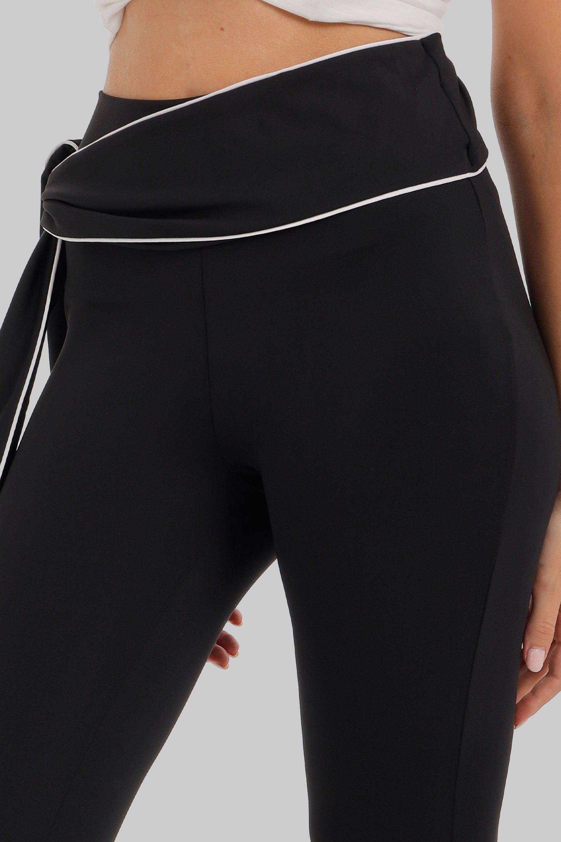 Side-Tie Flared Pants