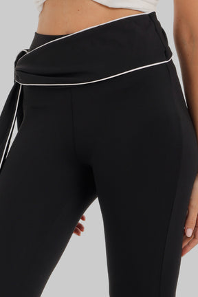 Side-Tie Flared Pants