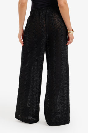 Zigzag-Embroidered Pants