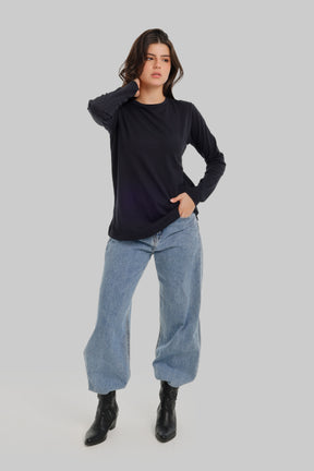 Crew Neck Longline T-Shirt