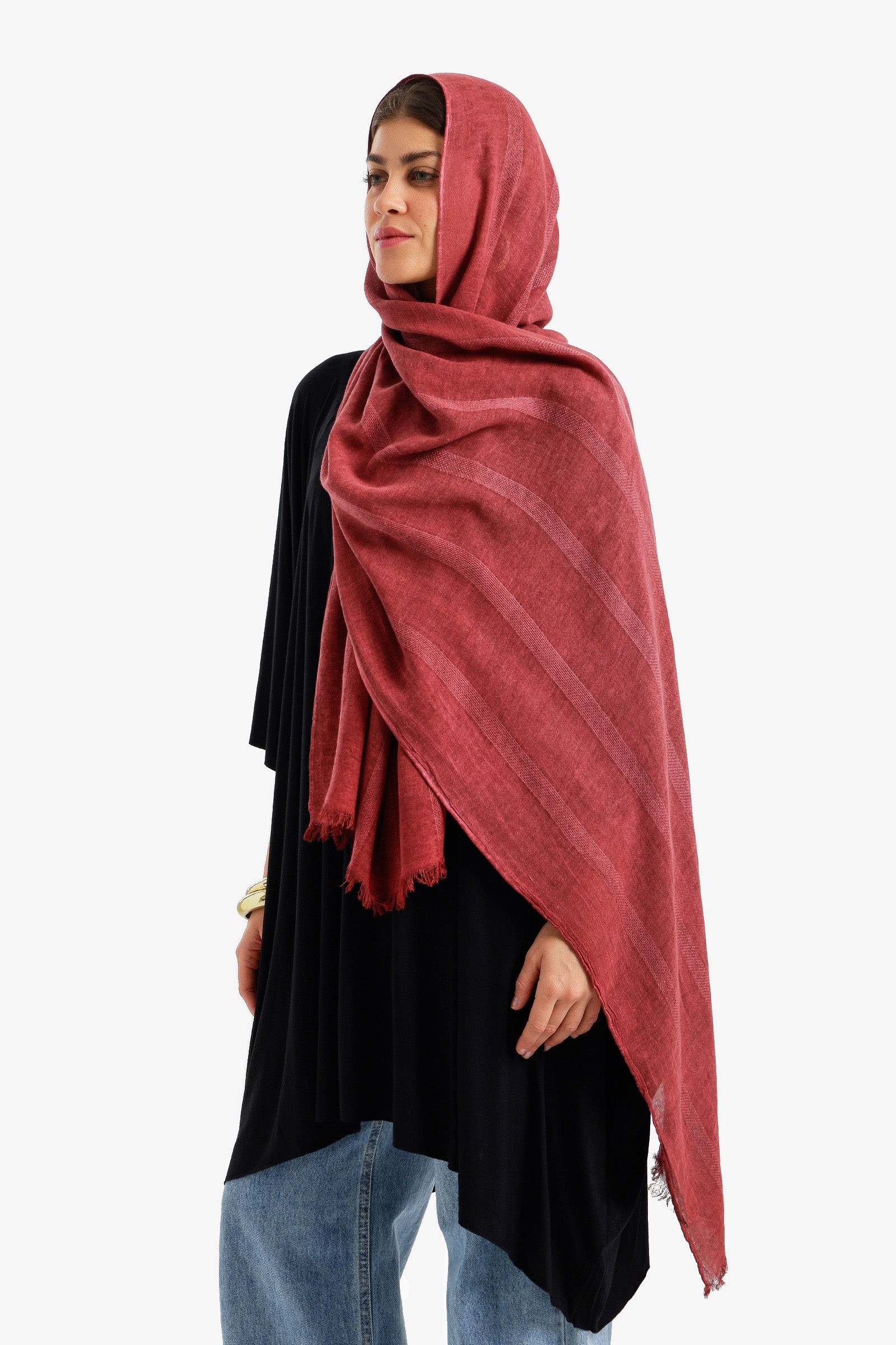 Tonal Stripe Scarf