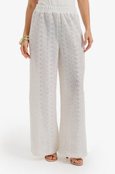 Zigzag-Embroidered Pants