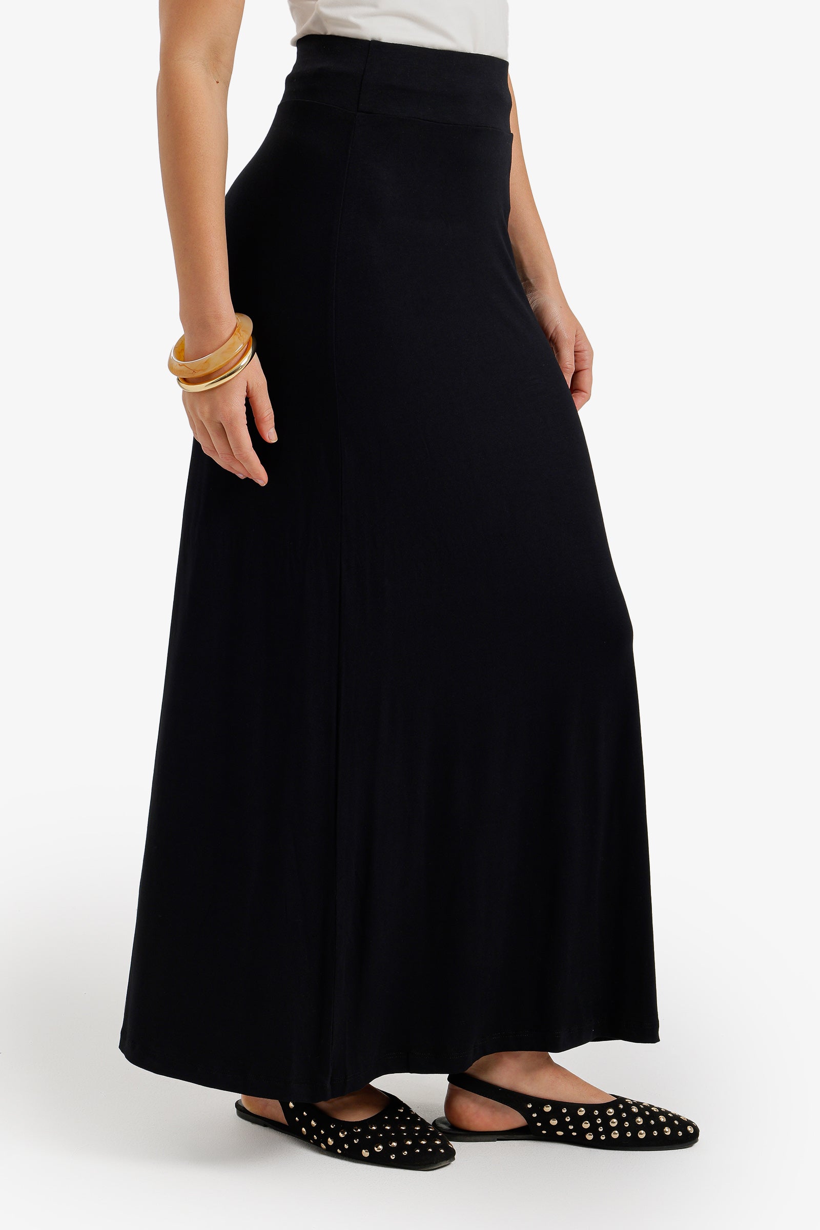 Elasticated Waist Maxi Skirt
