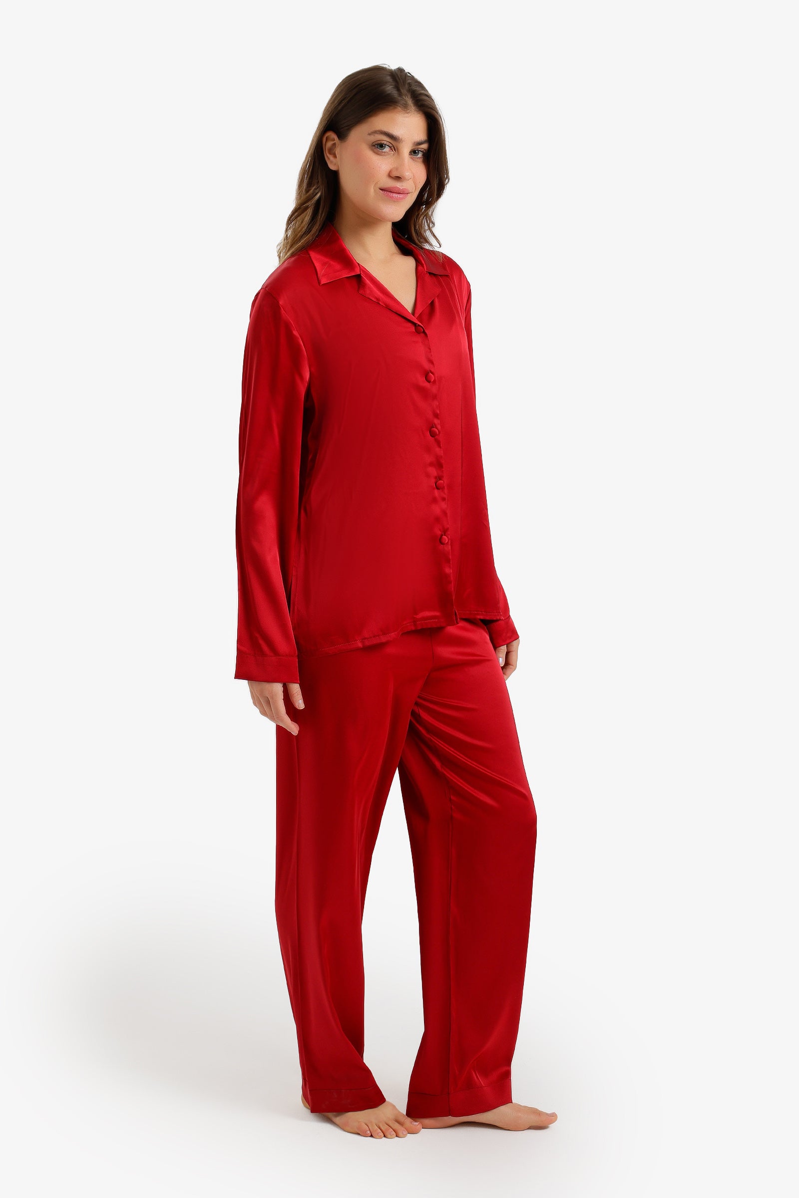 Satin Buttoned Pyjama Set