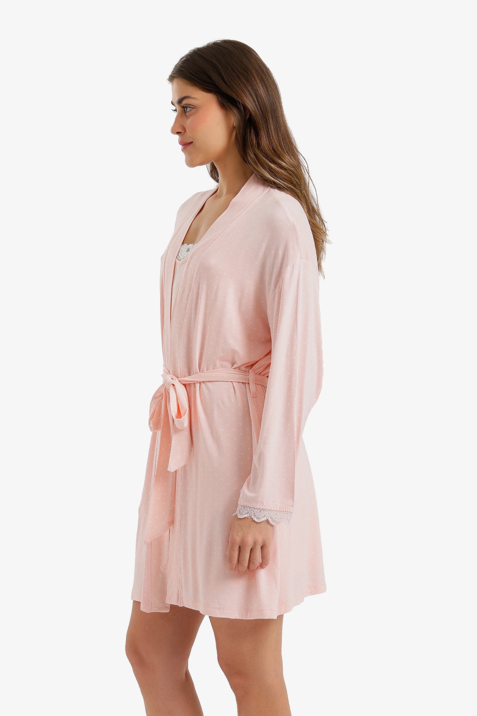 Polka Dot Belted Robe