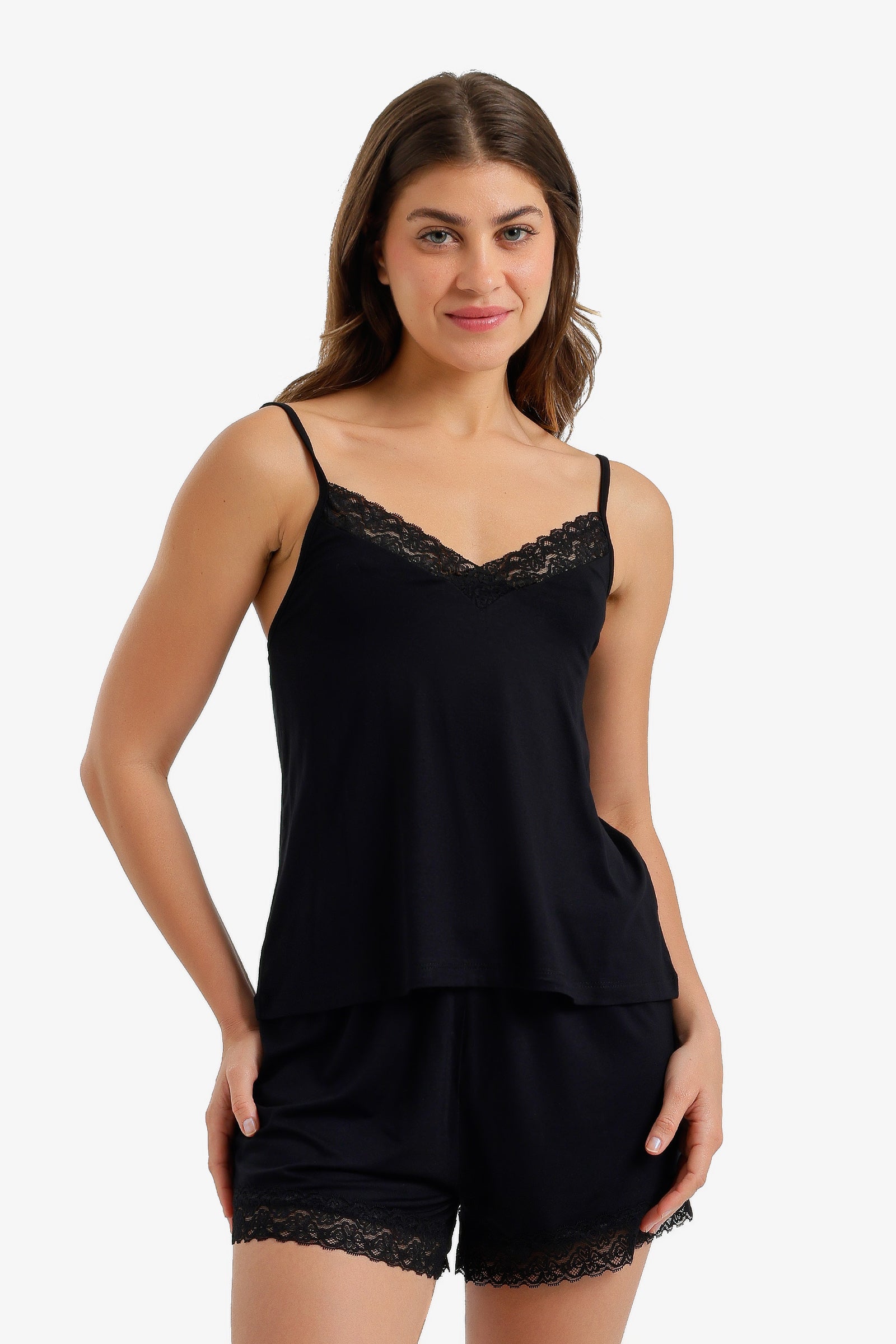 Lace-Trim Pyjama Set