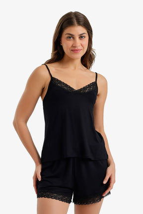 Lace-Trim Pyjama Set