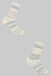 Pastel Christmas Socks - 2 Pairs