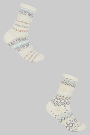 Pastel Christmas Socks - 2 Pairs